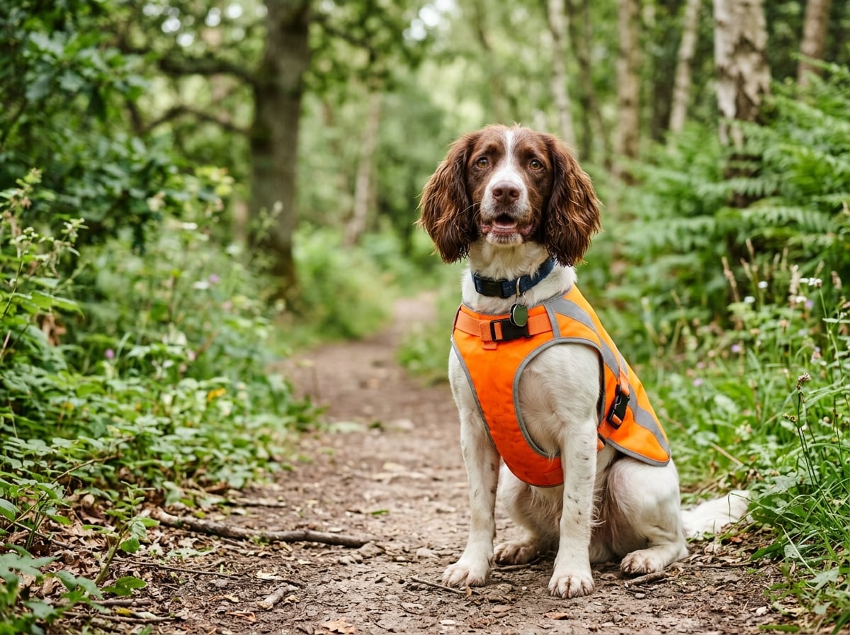 Chien avec gilet